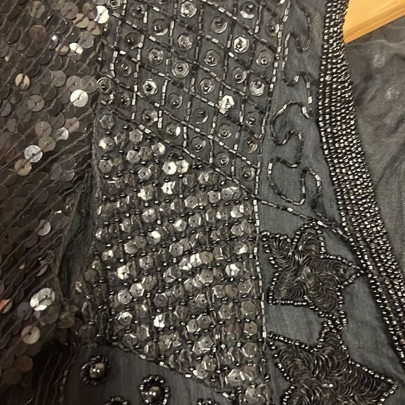 Joseph Le Bon beaded and sequined longline jacket. M - Picture 10 of 12